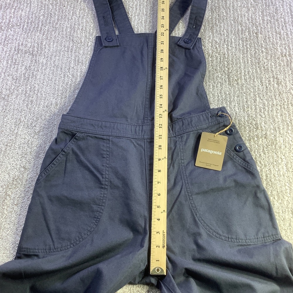 Patagonia Womens Stand Up Cropped Overalls Smolder Blue Size 4 NWT - Picture 8 of 13